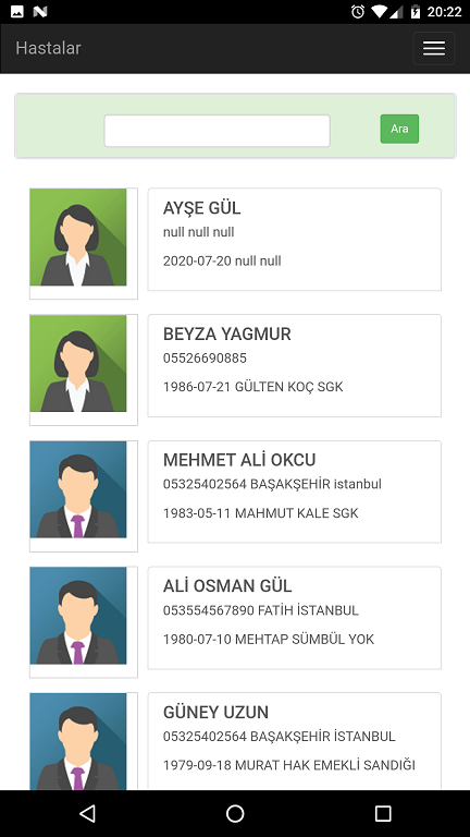 Hasta takip Programı
